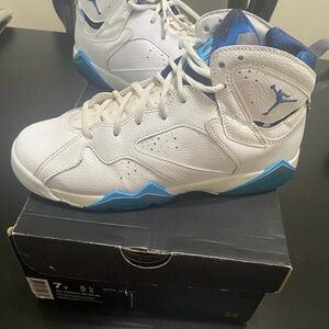 Jordan Kids White and Blue Sneakers